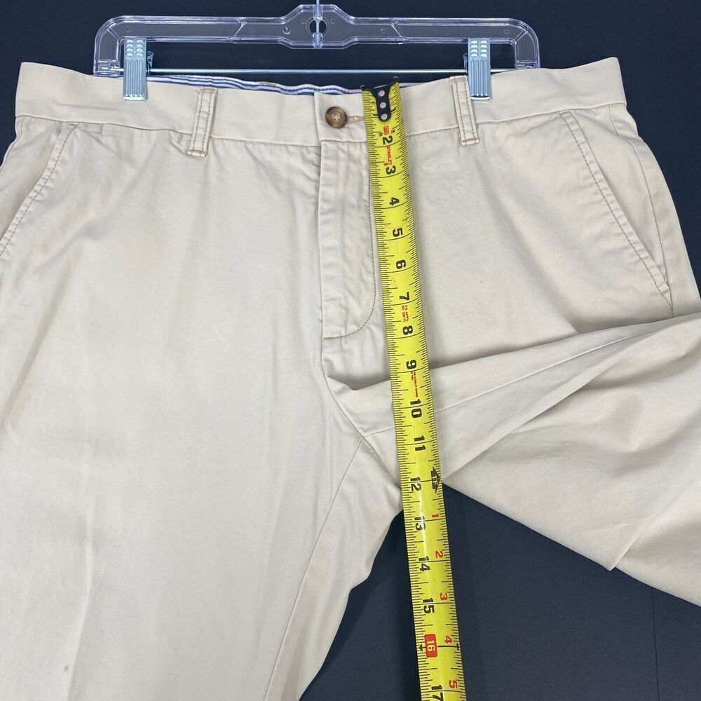 Tommy Hilfiger Pants Men's Size 36X30 Ivory Flat Front Chinos Tailored Fit - Picture 5 of 16